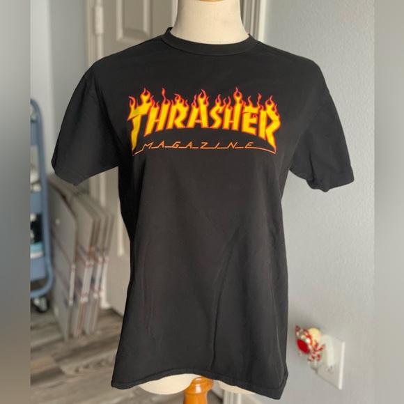 Thrasher Tops - Thrasher Magazine Tee- Black